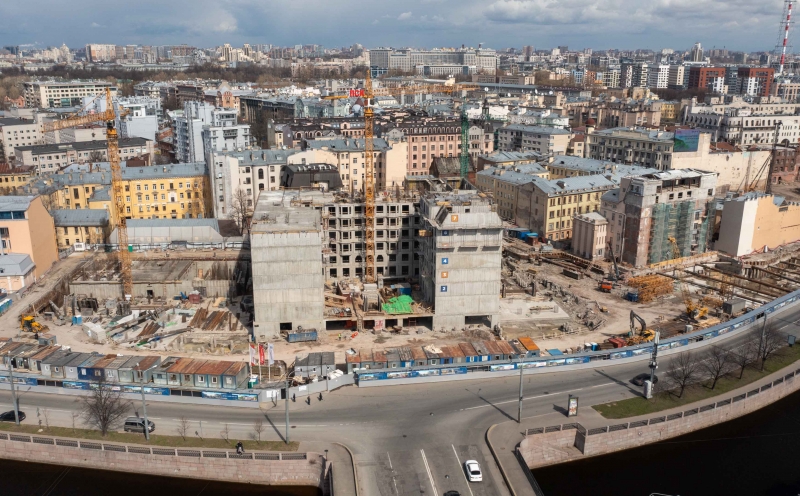 Ход строительства «Северной короны»: монолитные работы уже на уровне седьмого этажа
