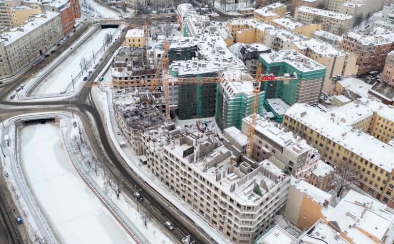 Премиальный комплекс «Северная корона» — выполняются общестроительные и инженерные работы